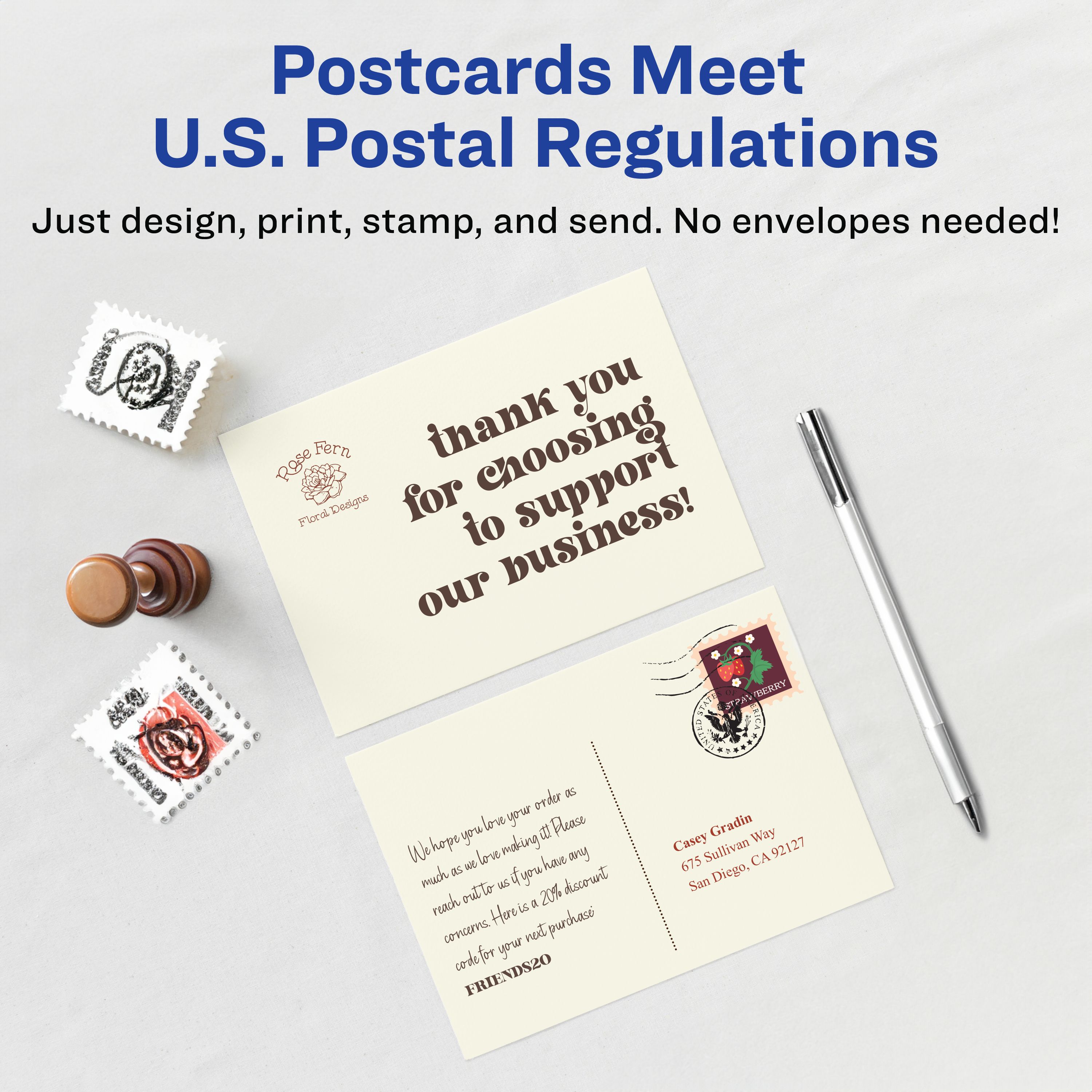 Postcards, 4-1/4 x 5-1/2